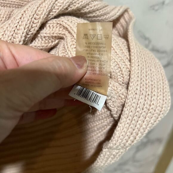 VINCE CAMUTO Tunic Sweater Rib-Knit Boat Neck Long Sleeve Pale Pink L - Picture 5 of 7